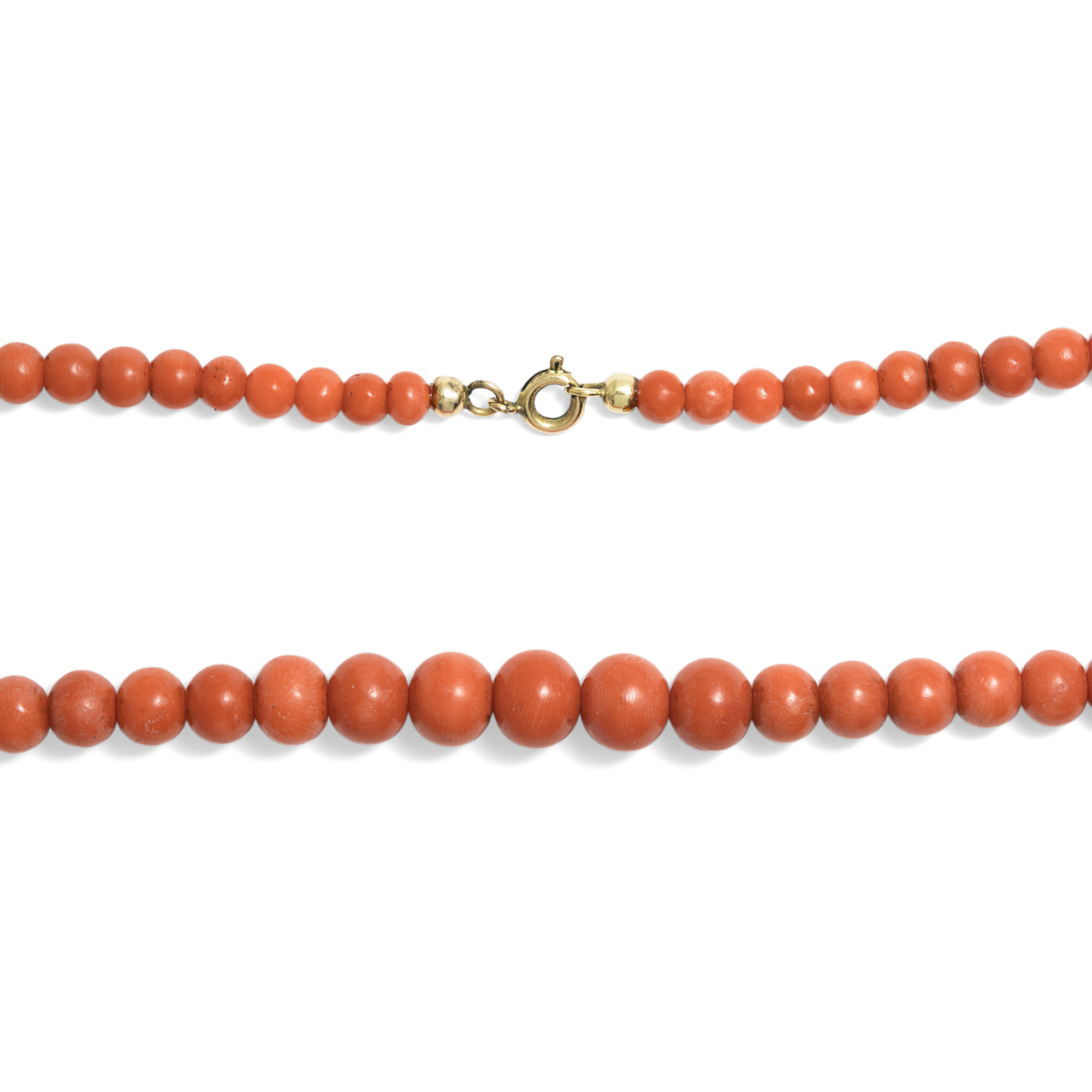 Schöne antike Kette aus roter Mittelmeerkoralle, um 1900 Schöne antike Kette aus roter Mittelmeerkoralle, um 1900