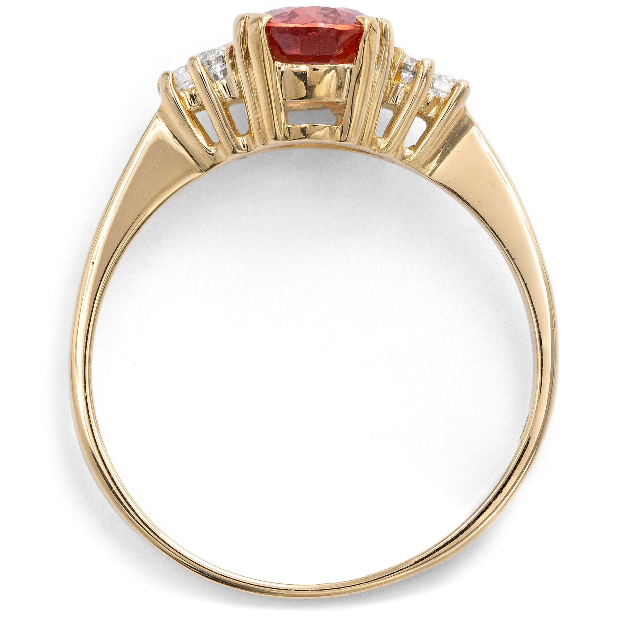 Zarter Ring mit ungewöhnlichem Saphir und Diamanten in Gold, aus unserer Werkstatt Zarter Ring mit ungewöhnlichem Saphir und Diamanten in Gold, aus unserer Werkstatt