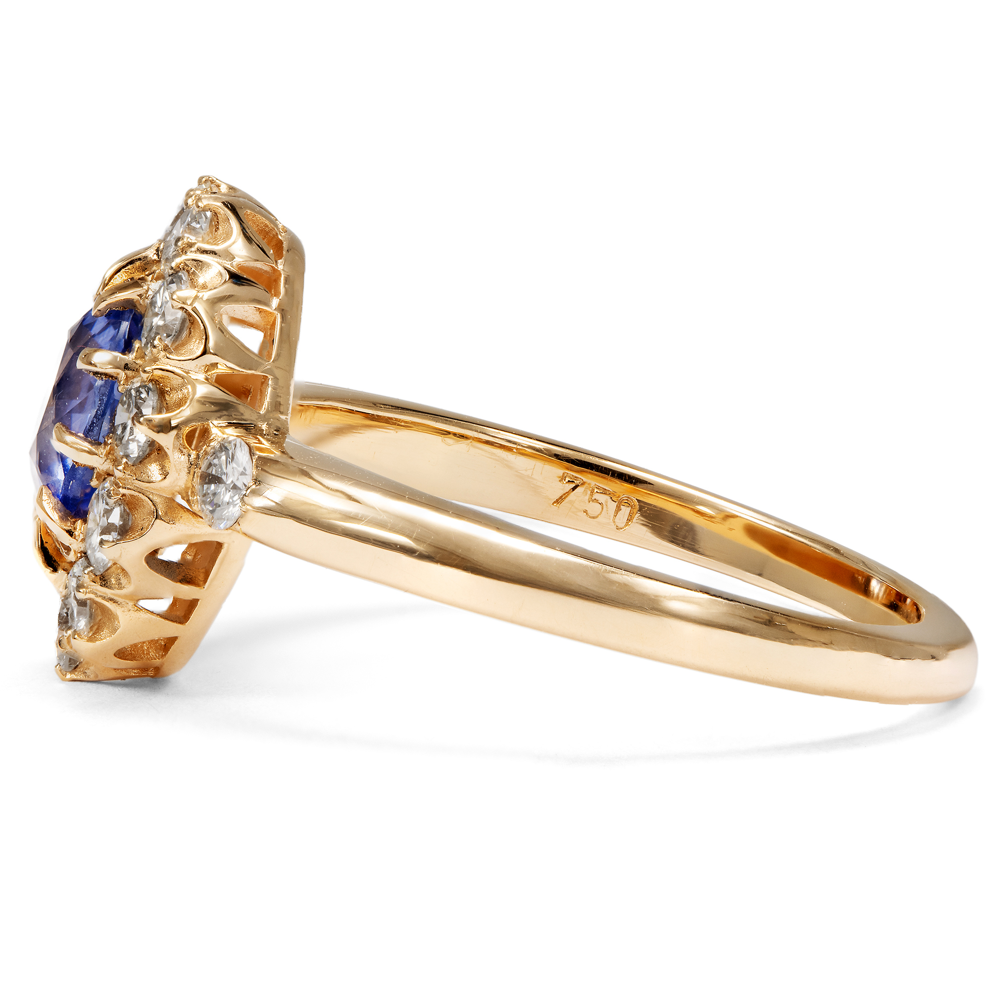 Eleganter Ring mit Ceylon-Saphir & Brillanten in Roségold, aus unserer Werkstatt Eleganter Ring mit Ceylon-Saphir & Brillanten in Roségold, aus unserer Werkstatt