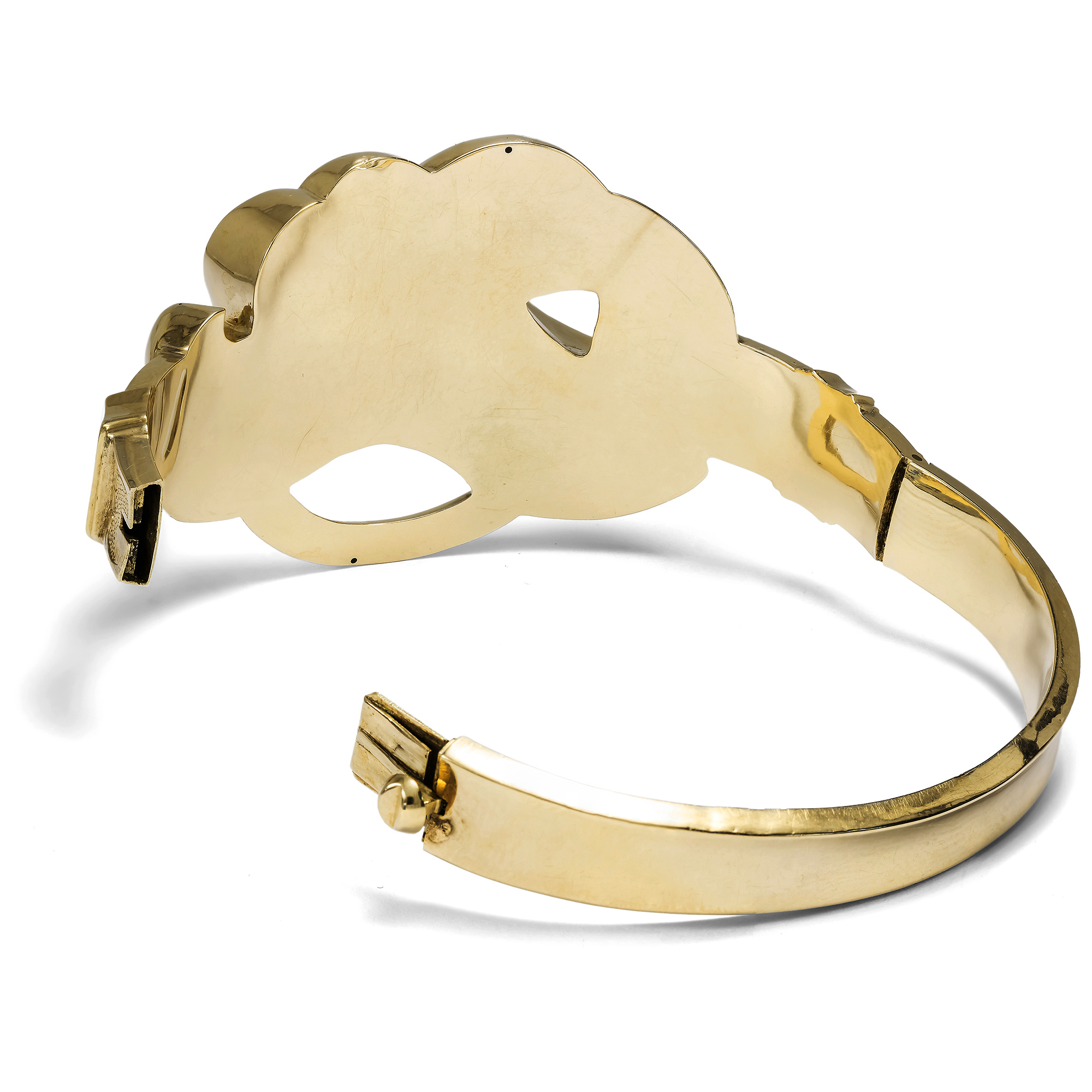 Prachtvoller Armreif des Naturalismus aus Gold, um 1850 Prachtvoller Armreif des Naturalismus aus Gold, um 1850