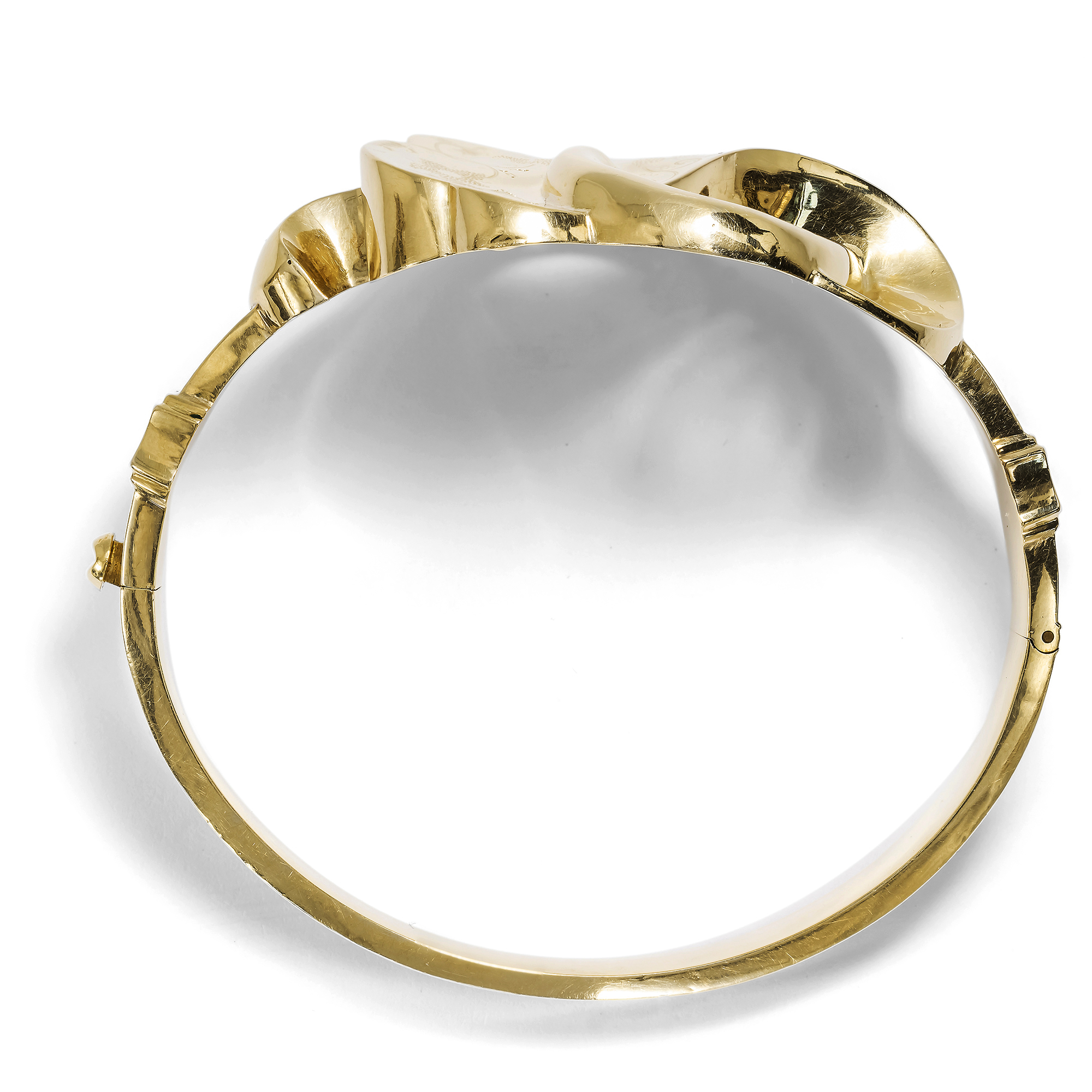 Prachtvoller Armreif des Naturalismus aus Gold, um 1850 Prachtvoller Armreif des Naturalismus aus Gold, um 1850