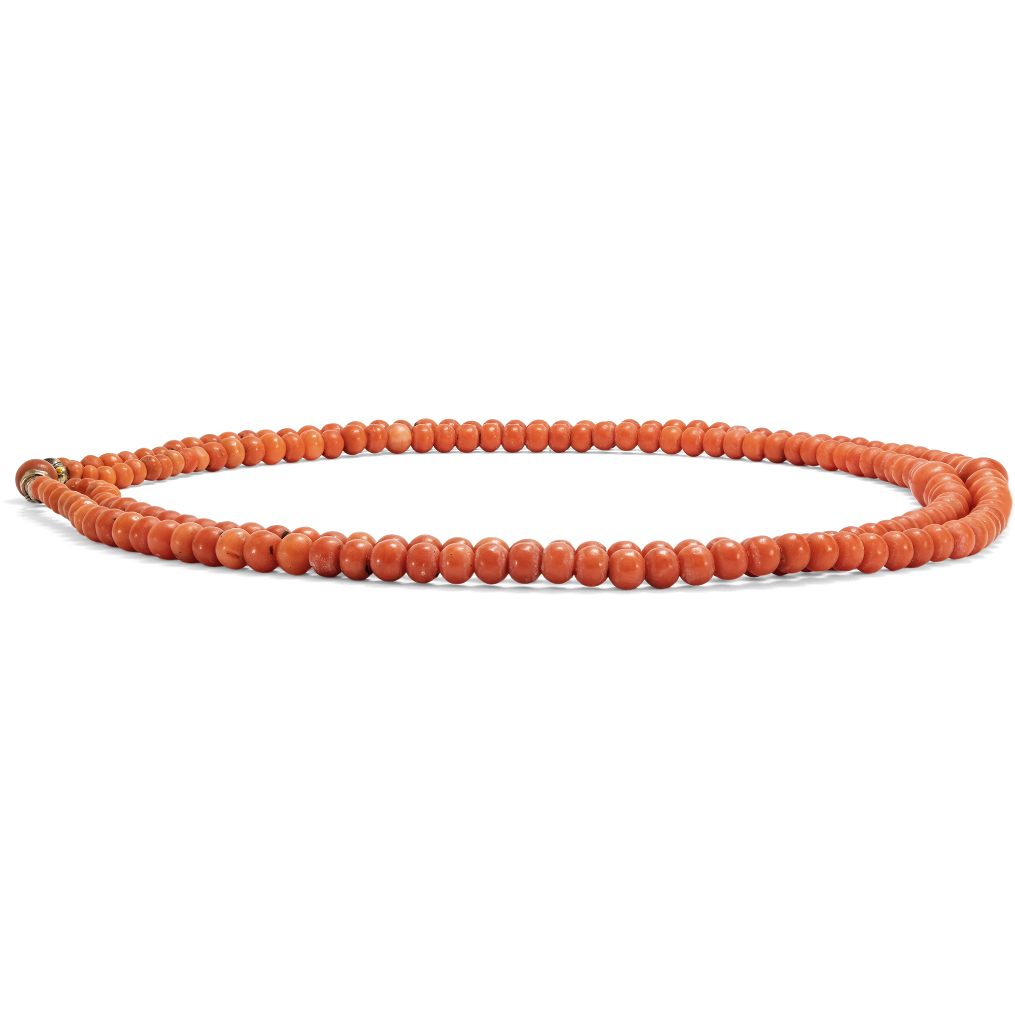 Antique, double-strand necklace made of so-called Sciacca coral, Italy, c. 1900 Antique, double-strand necklace made of so-called Sciacca coral, Italy, c. 1900
