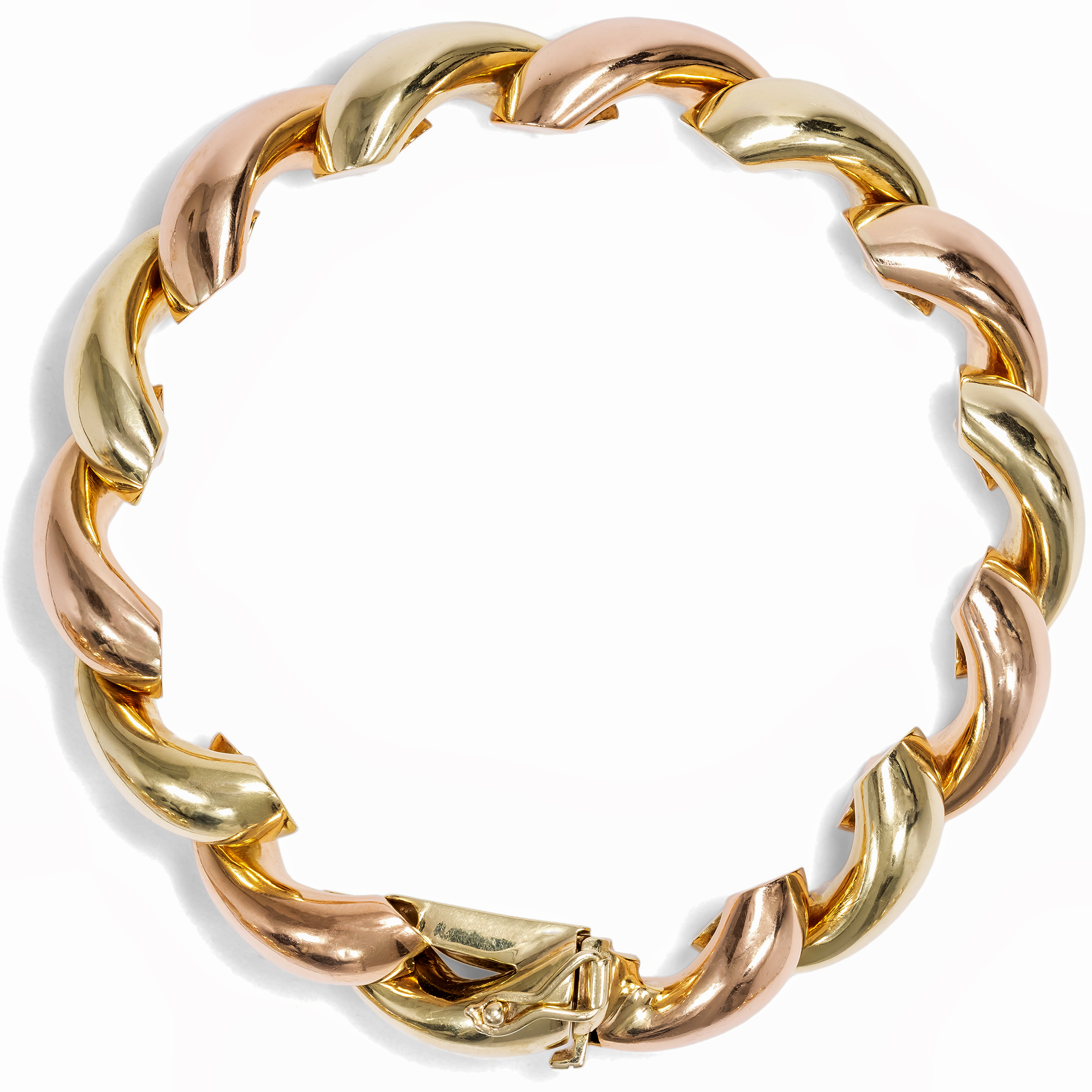 Vintage Armband aus Gelb- & Rotgold von Adolf Kümmerle, Pforzheim um 1960 Vintage Armband aus Gelb- & Rotgold von Adolf Kümmerle, Pforzheim um 1960