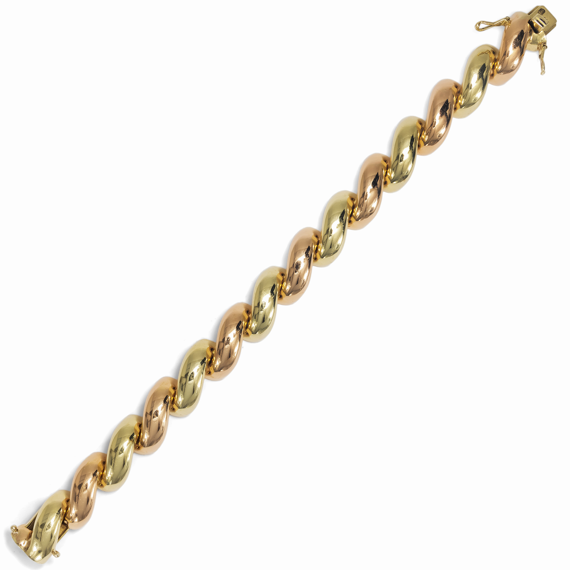 Vintage Armband aus Gelb- & Rotgold von Adolf Kümmerle, Pforzheim um 1960 Vintage Armband aus Gelb- & Rotgold von Adolf Kümmerle, Pforzheim um 1960