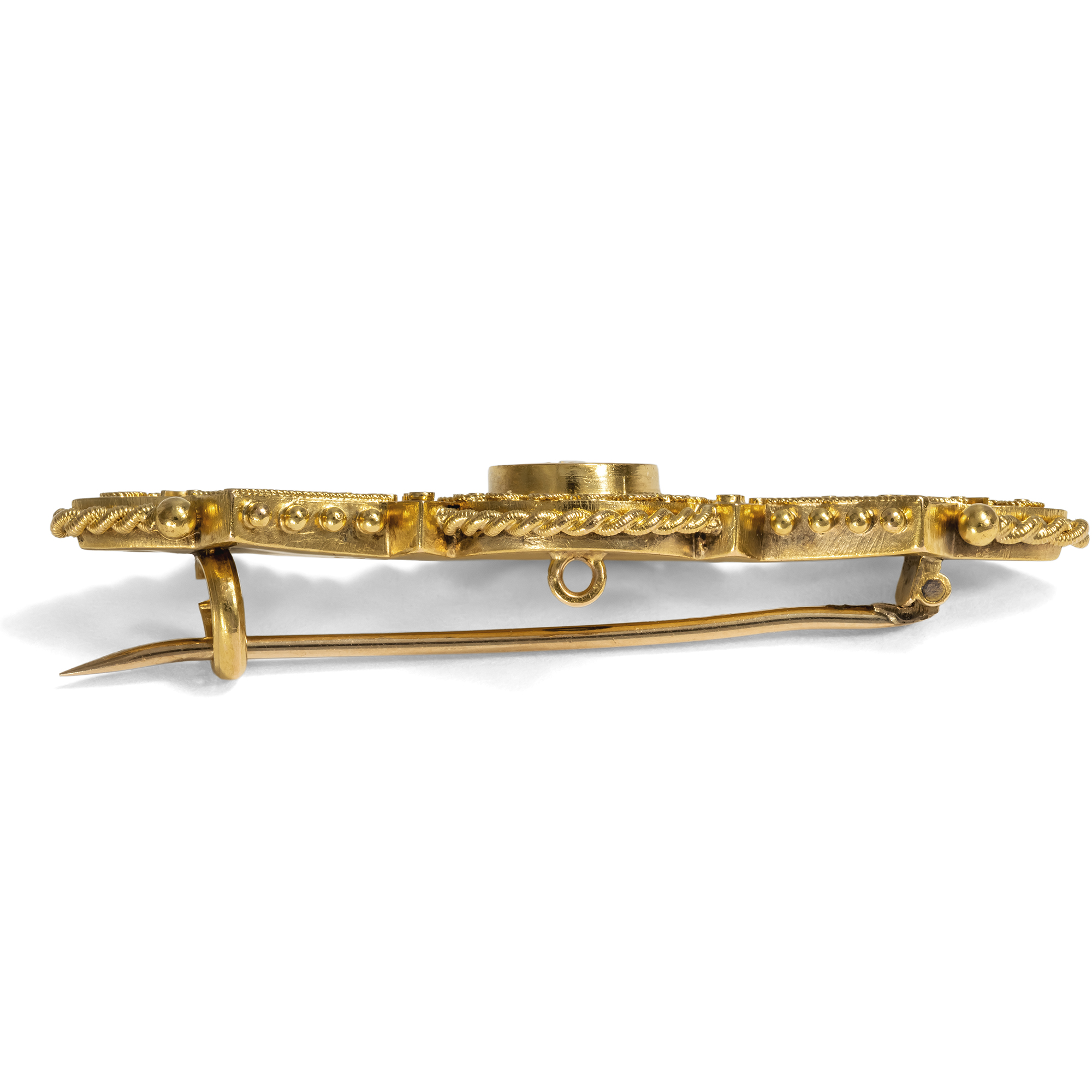 Viktorianische Kragenbrosche im Archäologischen Stil aus Gold, Birmingham 1891 Viktorianische Kragenbrosche im Archäologischen Stil aus Gold, Birmingham 1891