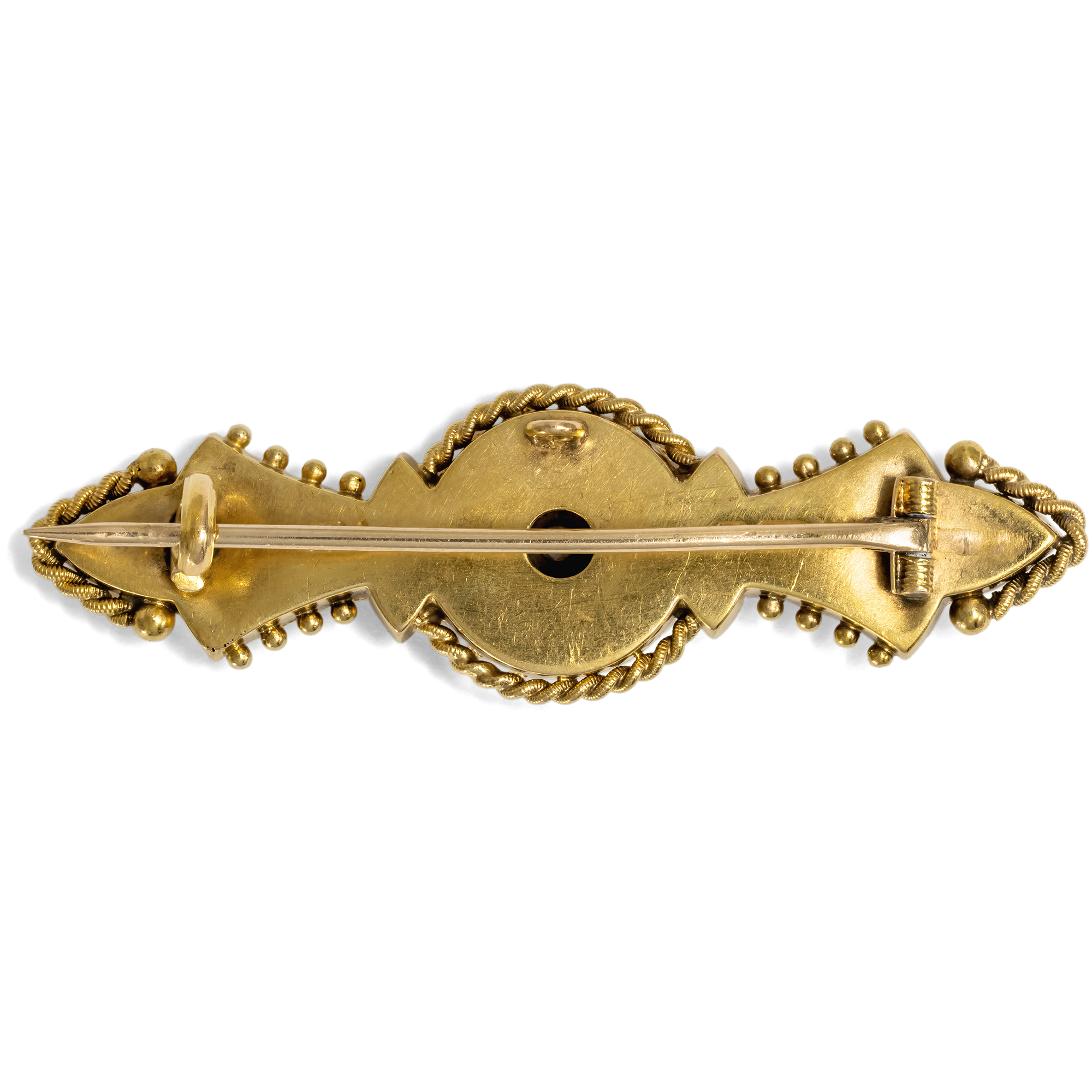 Viktorianische Kragenbrosche im Archäologischen Stil aus Gold, Birmingham 1891 Viktorianische Kragenbrosche im Archäologischen Stil aus Gold, Birmingham 1891