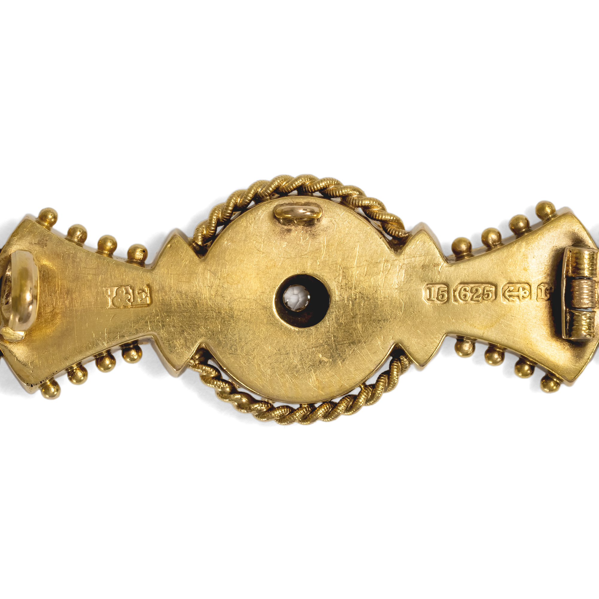 Viktorianische Kragenbrosche im Archäologischen Stil aus Gold, Birmingham 1891 Viktorianische Kragenbrosche im Archäologischen Stil aus Gold, Birmingham 1891
