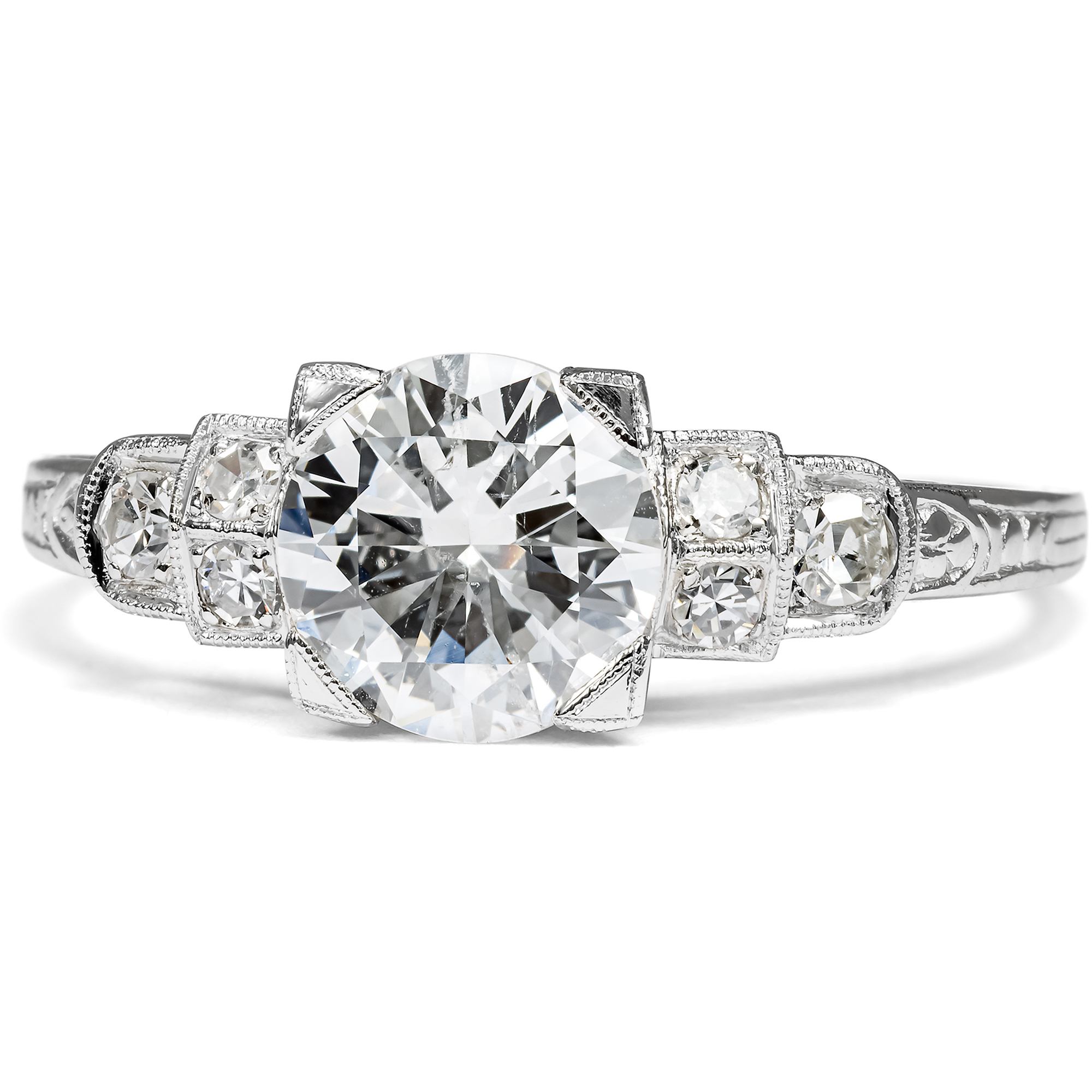 Prachtvoller Ring mit 1,13 ct vintage Brillant, aus unserer Werkstatt Prachtvoller Ring mit 1,13 ct vintage Brillant, aus unserer Werkstatt