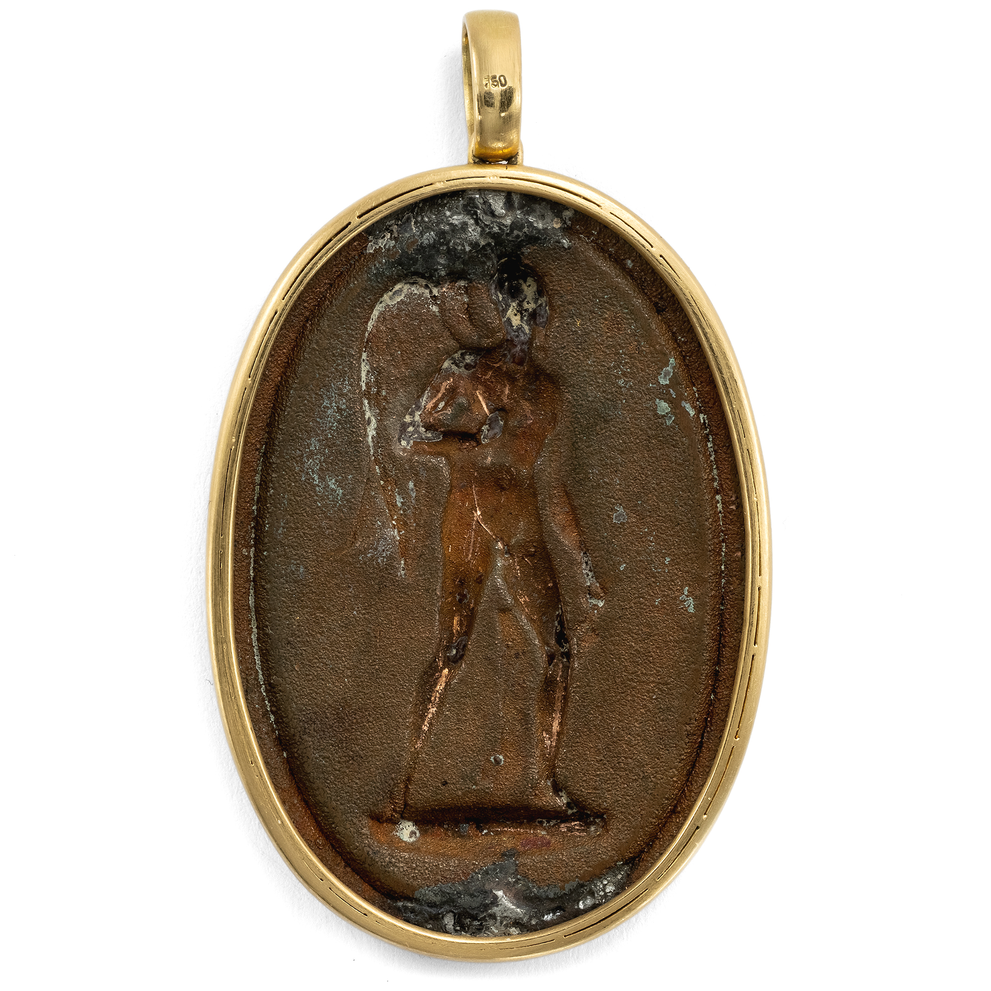 Seltenes Bronzerelief des Eros von Wedgwood in Gold, um 1800 & später Seltenes Bronzerelief des Eros von Wedgwood in Gold, um 1800 & später