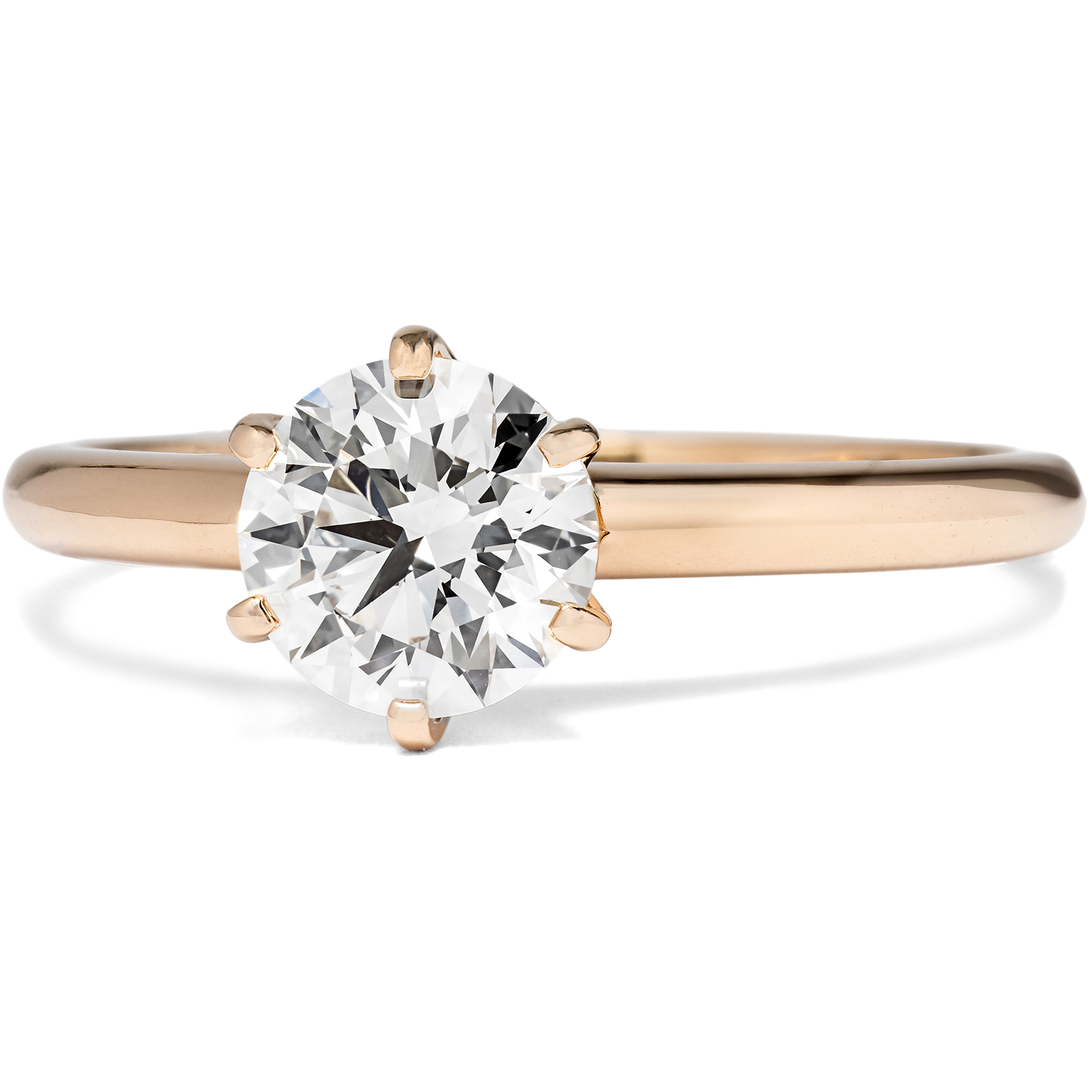 Klassischer Verlobungsring mit 1,10 ct Brillant (G, IF) in Roségold, aus unserer Werkstatt Klassischer Verlobungsring mit 1,10 ct Brillant (G, IF) in Roségold, aus unserer Werkstatt