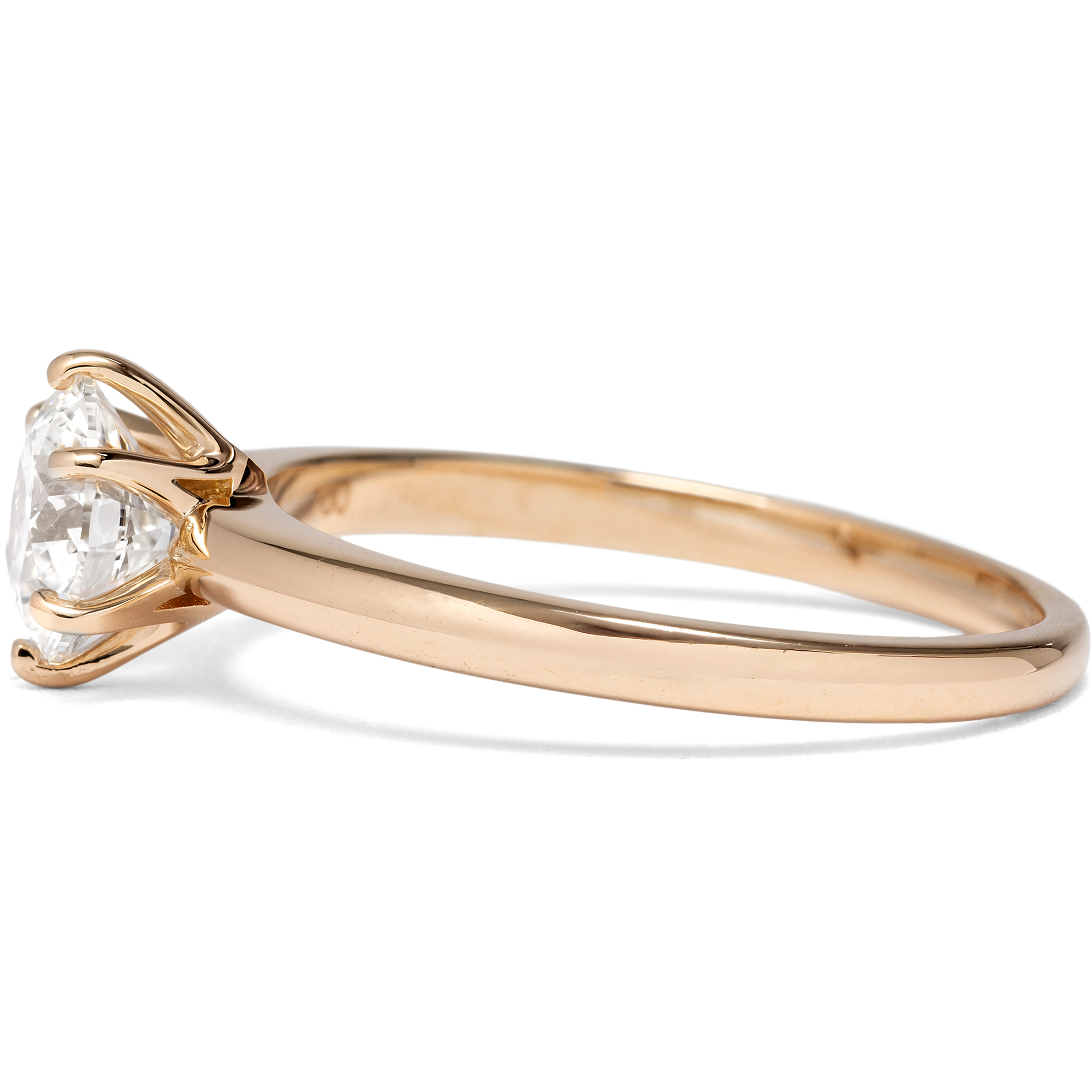Klassischer Verlobungsring mit 1,10 ct Brillant (G, IF) in Roségold, aus unserer Werkstatt Klassischer Verlobungsring mit 1,10 ct Brillant (G, IF) in Roségold, aus unserer Werkstatt