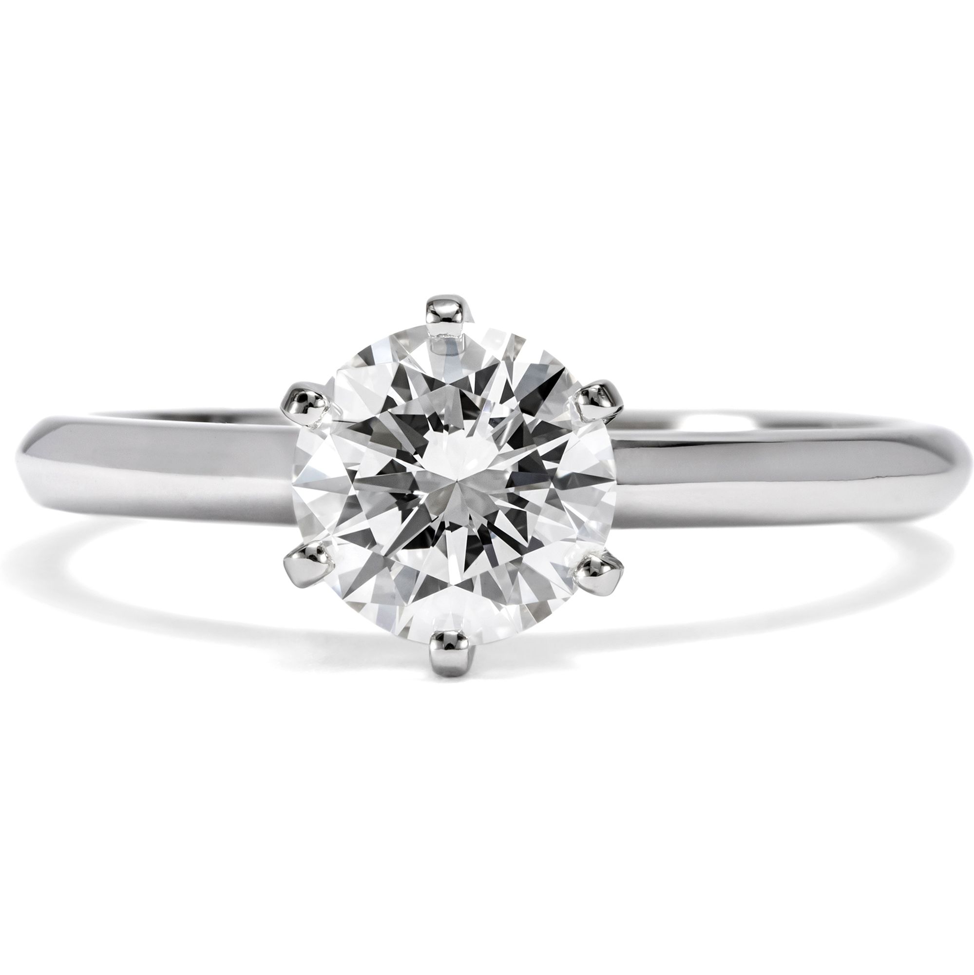 Klassischer Verlobungsring mit 1,10 ct Brillant (E, VVS2) in Platin, aus unserer Werkstatt Klassischer Verlobungsring mit 1,10 ct Brillant (E, VVS2) in Platin, aus unserer Werkstatt