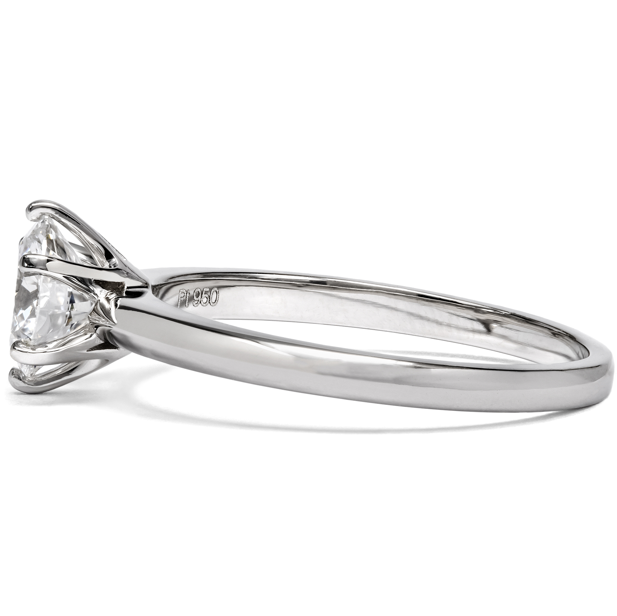 Klassischer Verlobungsring mit 1,10 ct Brillant (E, VVS2) in Platin, aus unserer Werkstatt Klassischer Verlobungsring mit 1,10 ct Brillant (E, VVS2) in Platin, aus unserer Werkstatt