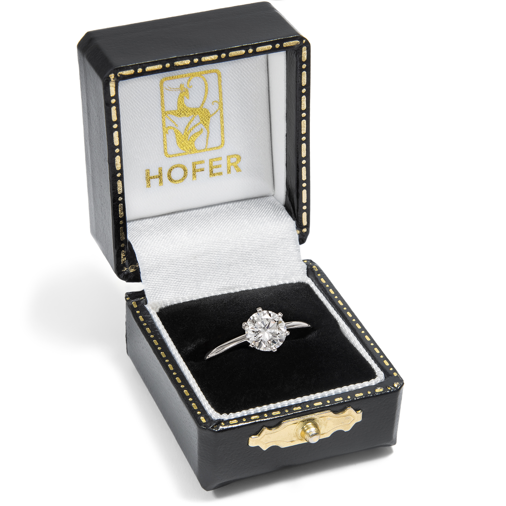 Klassischer Verlobungsring mit 1,10 ct Brillant (E, VVS2) in Platin, aus unserer Werkstatt Klassischer Verlobungsring mit 1,10 ct Brillant (E, VVS2) in Platin, aus unserer Werkstatt