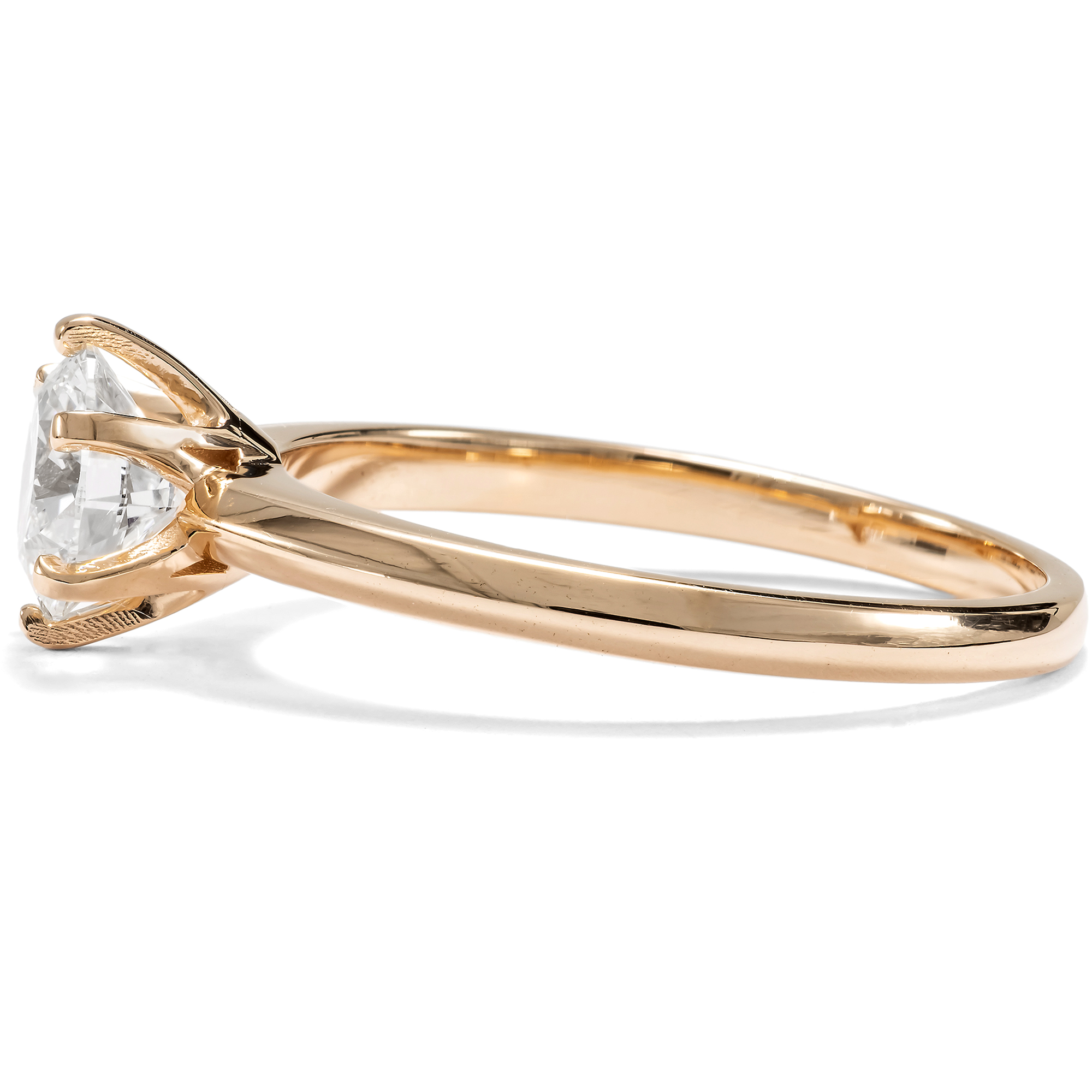 Klassischer Verlobungsring mit 1,01 ct Brillant (G, VS1) in Roségold, aus unserer Werkstatt Klassischer Verlobungsring mit 1,01 ct Brillant (G, VS1) in Roségold, aus unserer Werkstatt