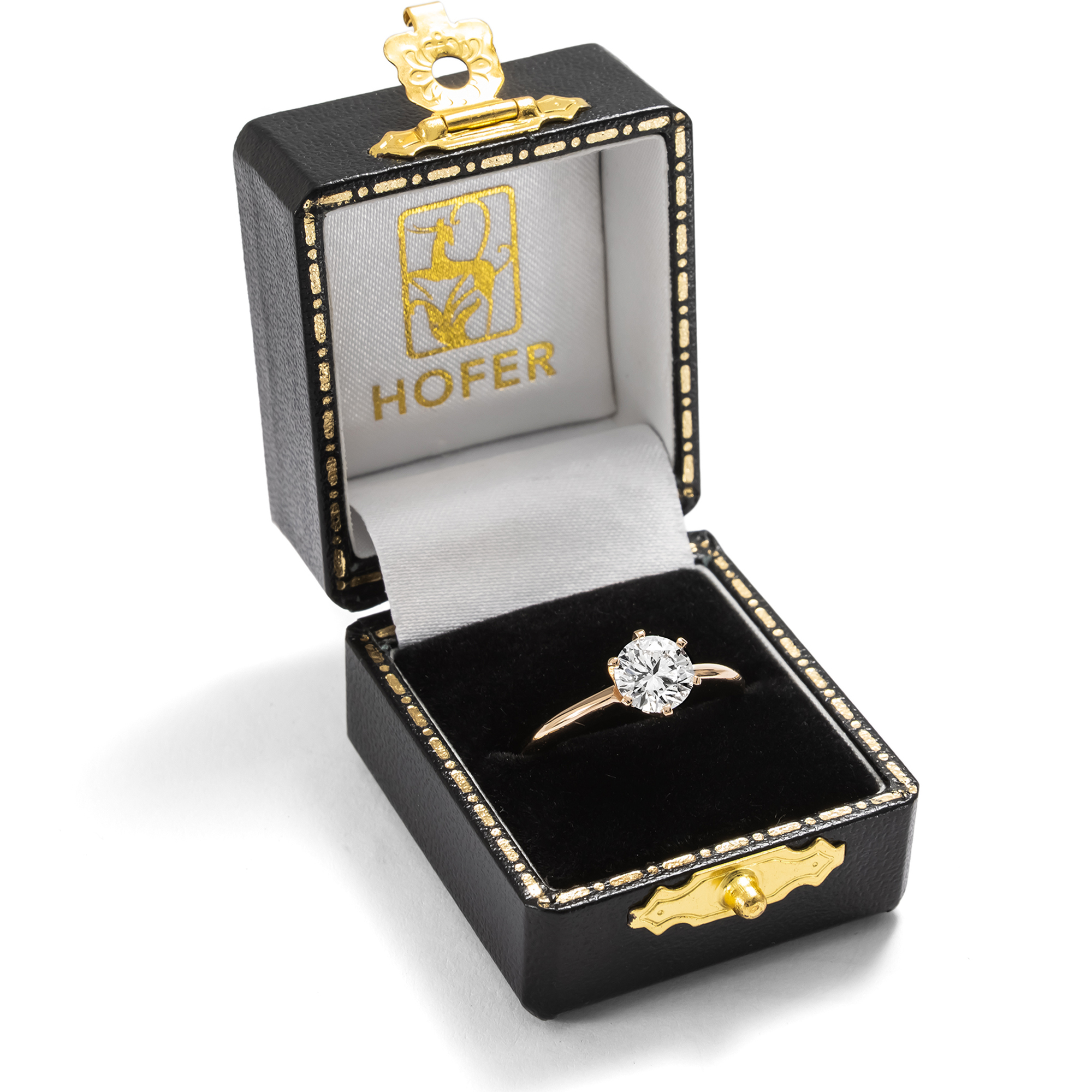 Klassischer Verlobungsring mit 1,01 ct Brillant (G, VS1) in Roségold, aus unserer Werkstatt Klassischer Verlobungsring mit 1,01 ct Brillant (G, VS1) in Roségold, aus unserer Werkstatt