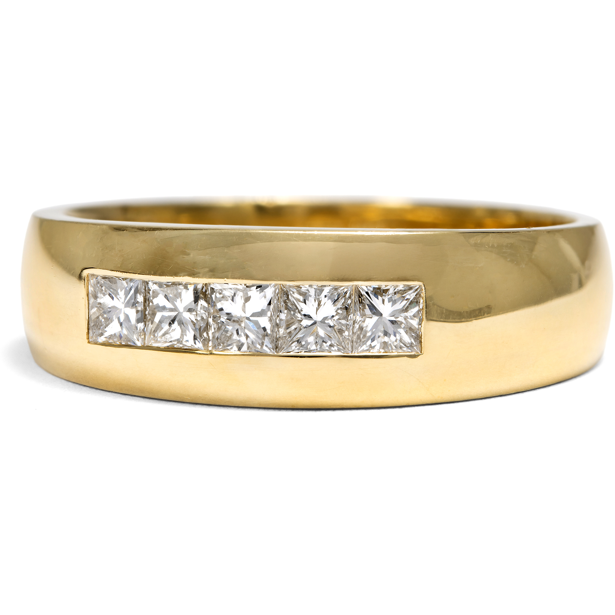 Markanter Ring aus hochkarätigem Gold mit Diamanten, Pforzheim um 2000 Markanter Ring aus hochkarätigem Gold mit Diamanten, Pforzheim um 2000