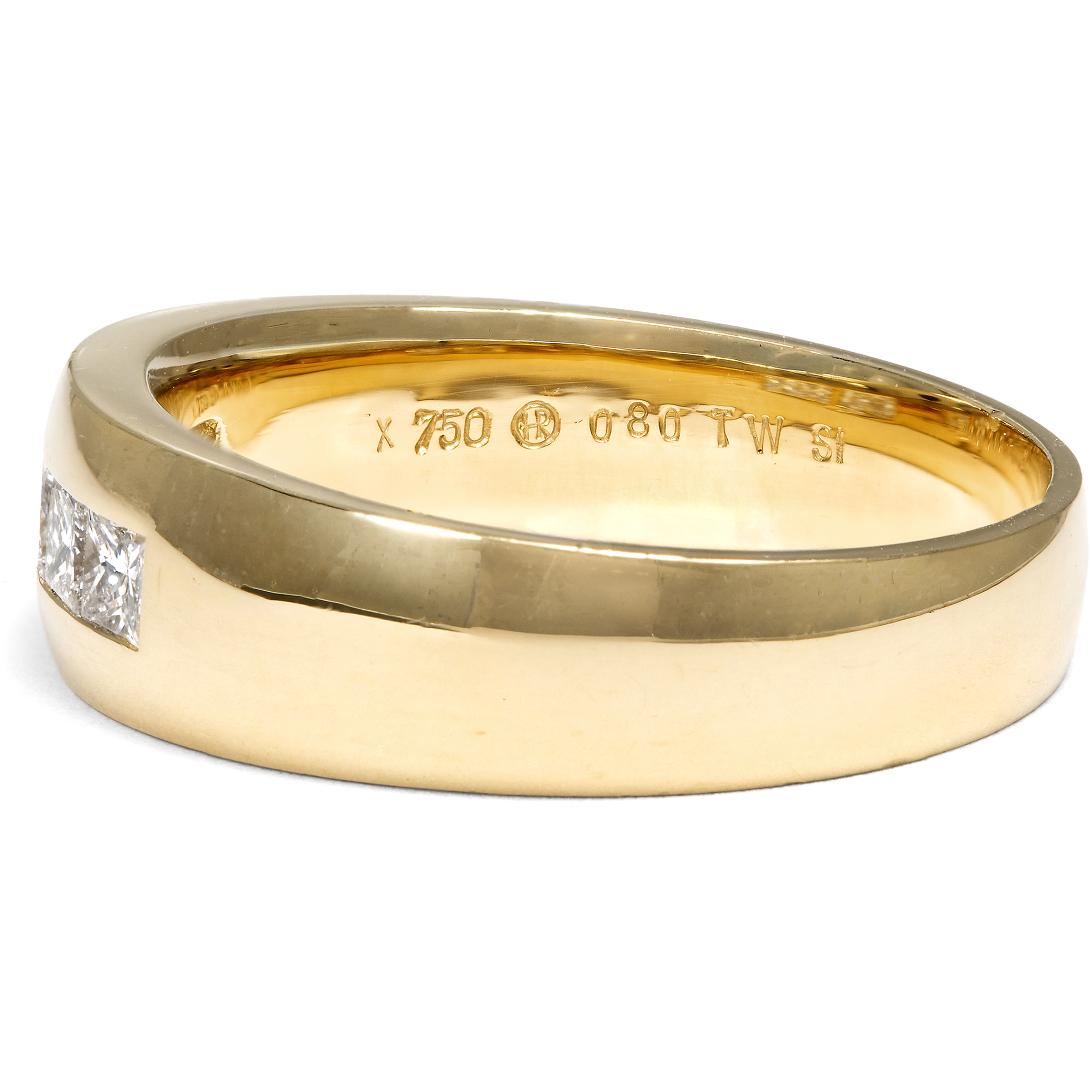 Markanter Ring aus hochkarätigem Gold mit Diamanten, Pforzheim um 2000 Markanter Ring aus hochkarätigem Gold mit Diamanten, Pforzheim um 2000