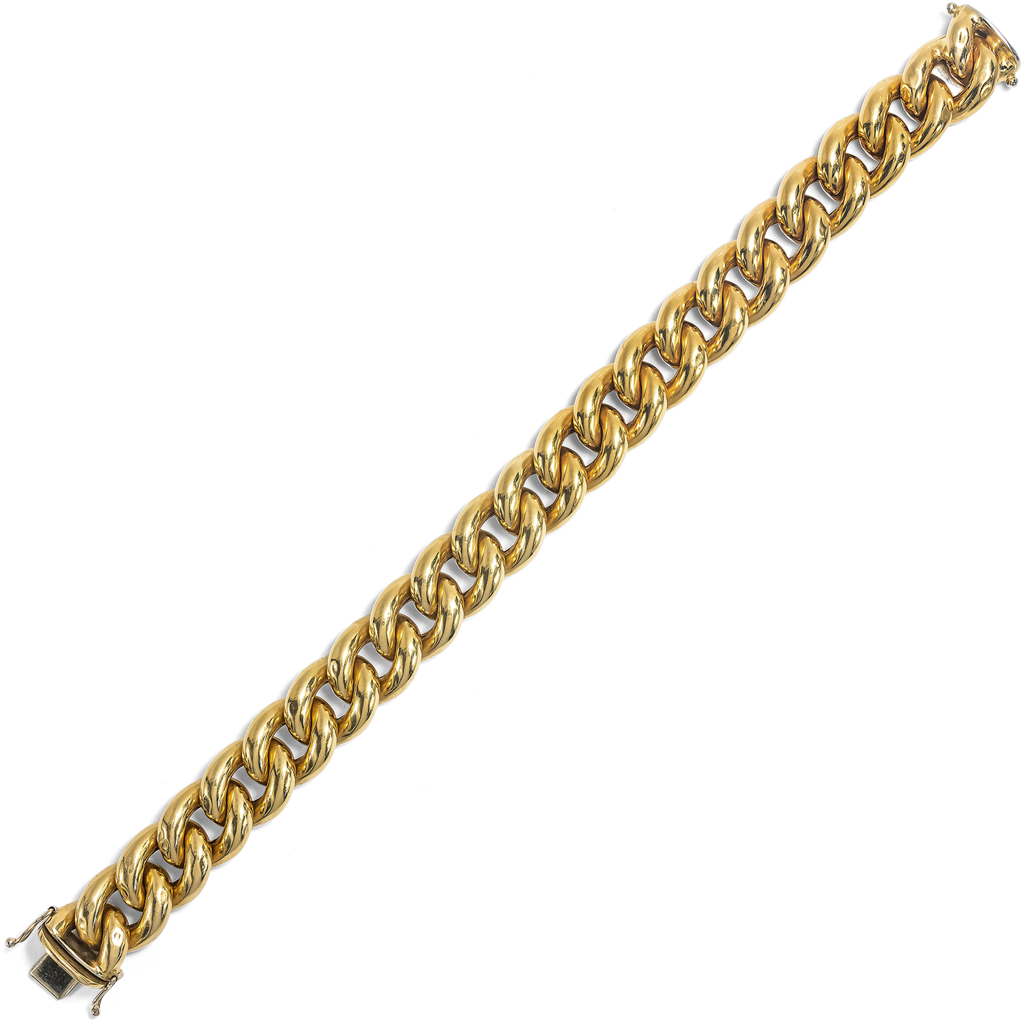 Vintage Panzerarmband aus hochkarätigem Gold, Vicenza um 1985 Vintage Panzerarmband aus hochkarätigem Gold, Vicenza um 1985