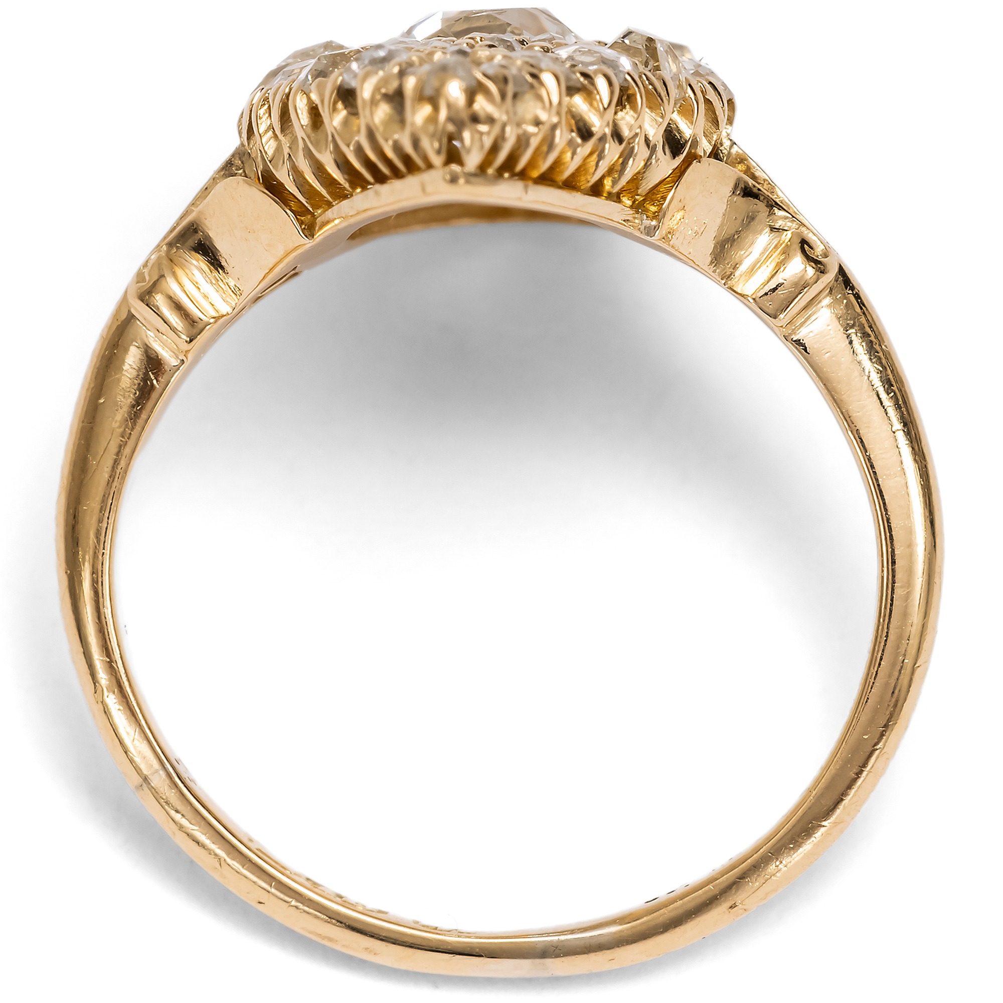 Viktorianischer Marquise-Ring mit Diamanten im Altschliff, England um 1890 Viktorianischer Marquise-Ring mit Diamanten im Altschliff, England um 1890