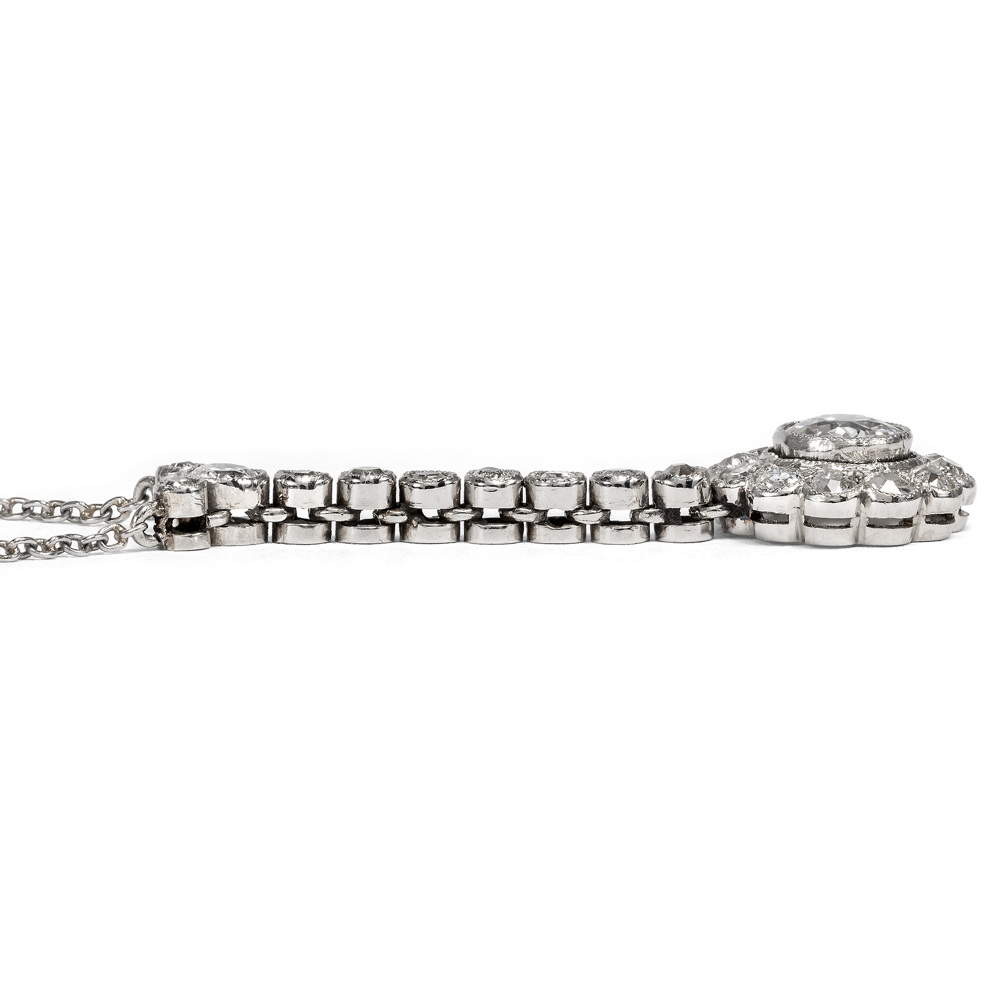 Bezauberndes Collier der Belle Époque mit Diamanten in Platin, um 1910 Bezauberndes Collier der Belle Époque mit Diamanten in Platin, um 1910