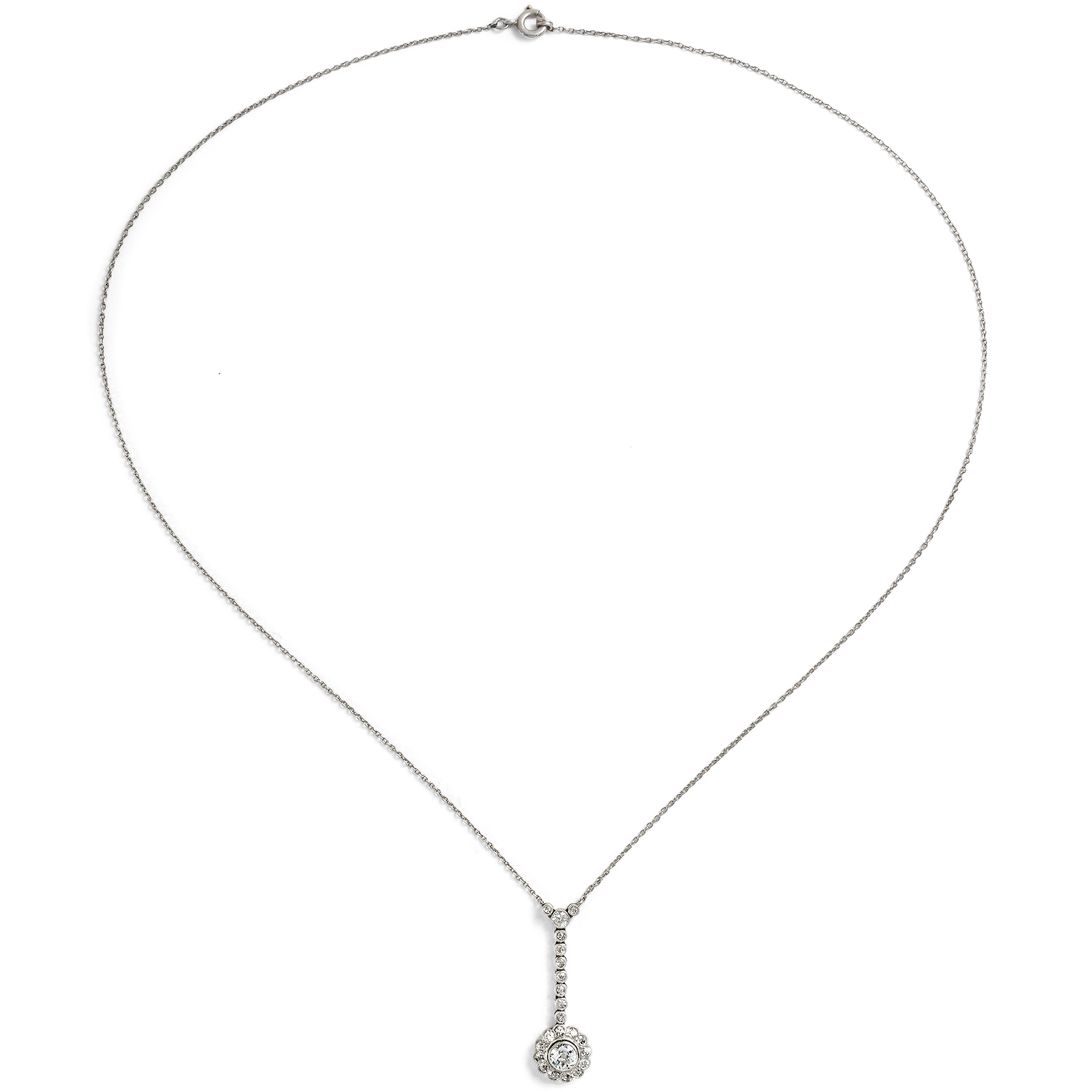 Bezauberndes Collier der Belle Époque mit Diamanten in Platin, um 1910 Bezauberndes Collier der Belle Époque mit Diamanten in Platin, um 1910