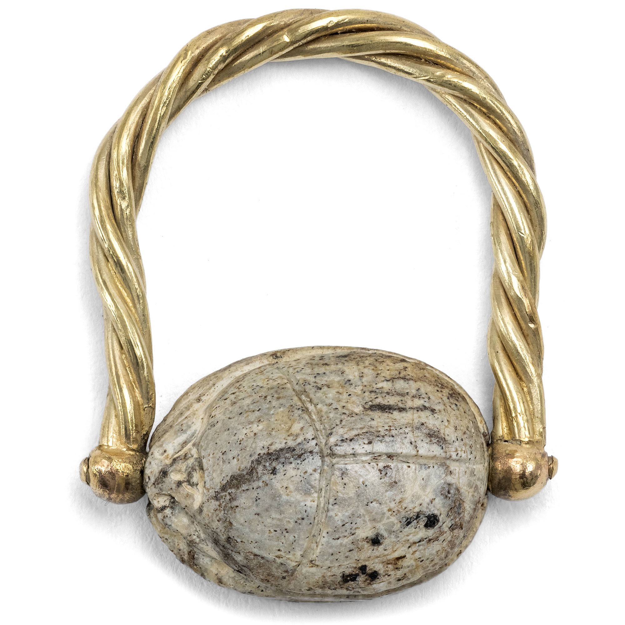 Ring mit altägyptischem Skarabäus in Gold, 1. Hälfte des 20, Jhdts. Ring mit altägyptischem Skarabäus in Gold, 1. Hälfte des 20, Jhdts.
