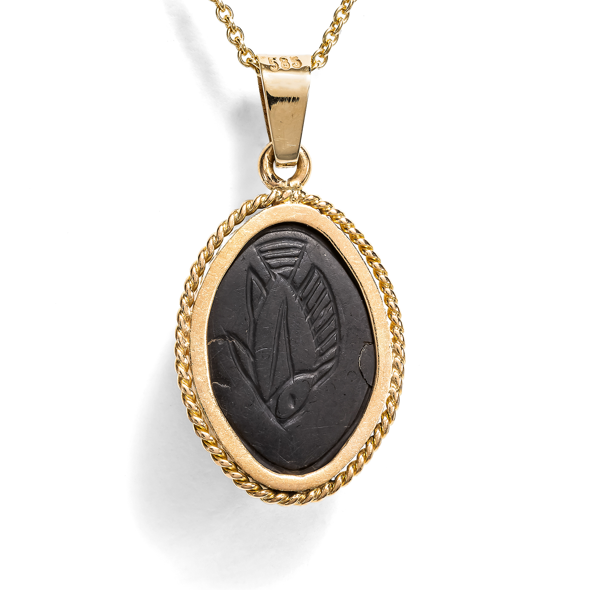 Anhänger mit Altägyptischen Siegelamueltt in Gold, ca. 1000 vor Christus und um 1890 Anhänger mit Altägyptischen Siegelamueltt in Gold, ca. 1000 vor Christus und um 1890
