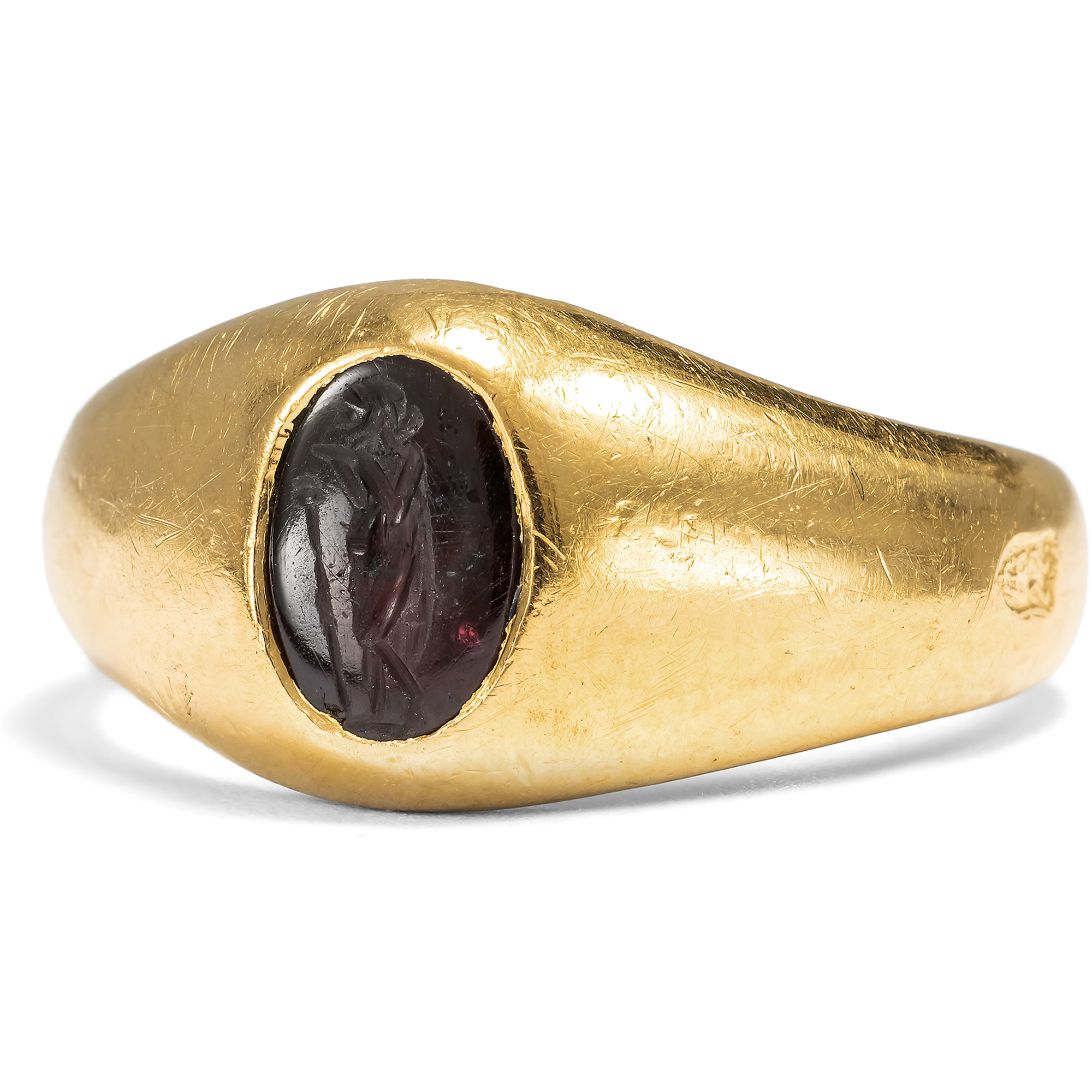 Römische Gemme der Hebe in einem vintage Ring aus Gold, 2. Jhd. n. Chr. & um 1985 Römische Gemme der Hebe in einem vintage Ring aus Gold, 2. Jhd. n. Chr. & um 1985