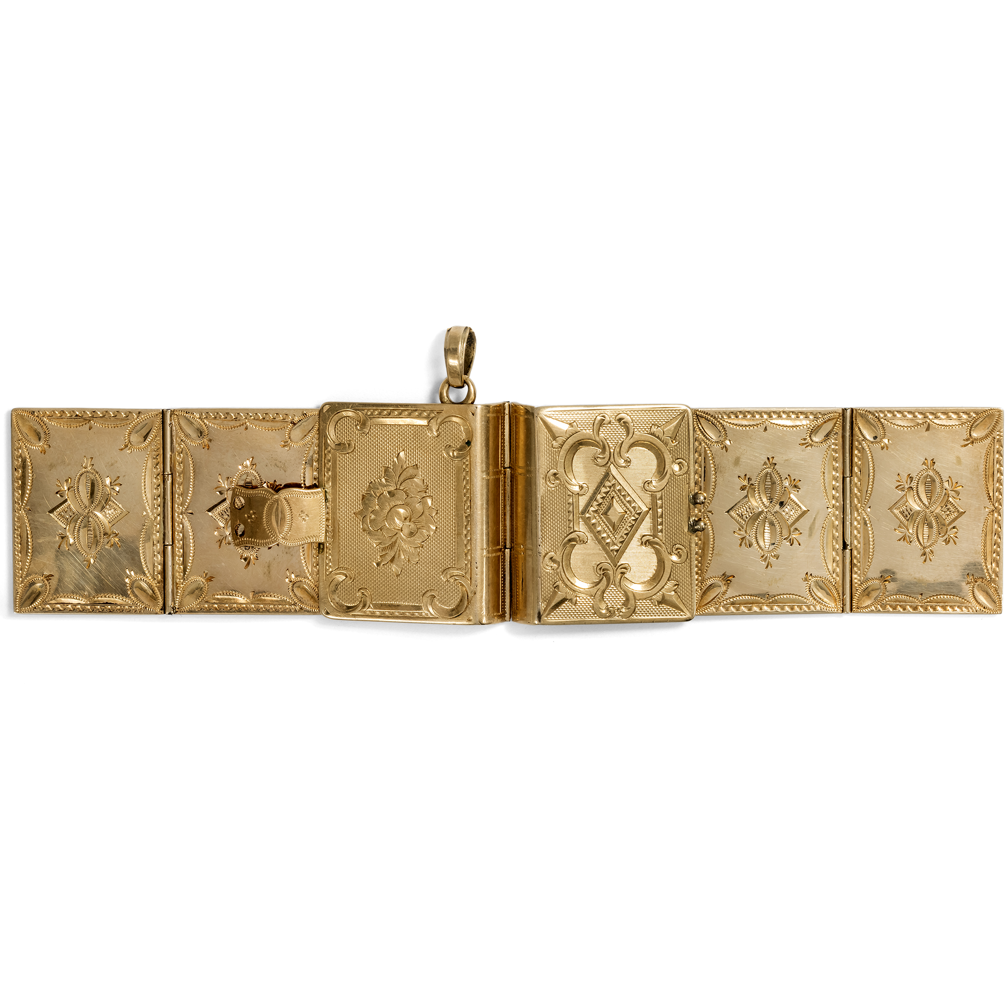 Ein Familienalbum aus Gold als Medaillon-Anhänger, um 1885 Ein Familienalbum aus Gold als Medaillon-Anhänger, um 1885