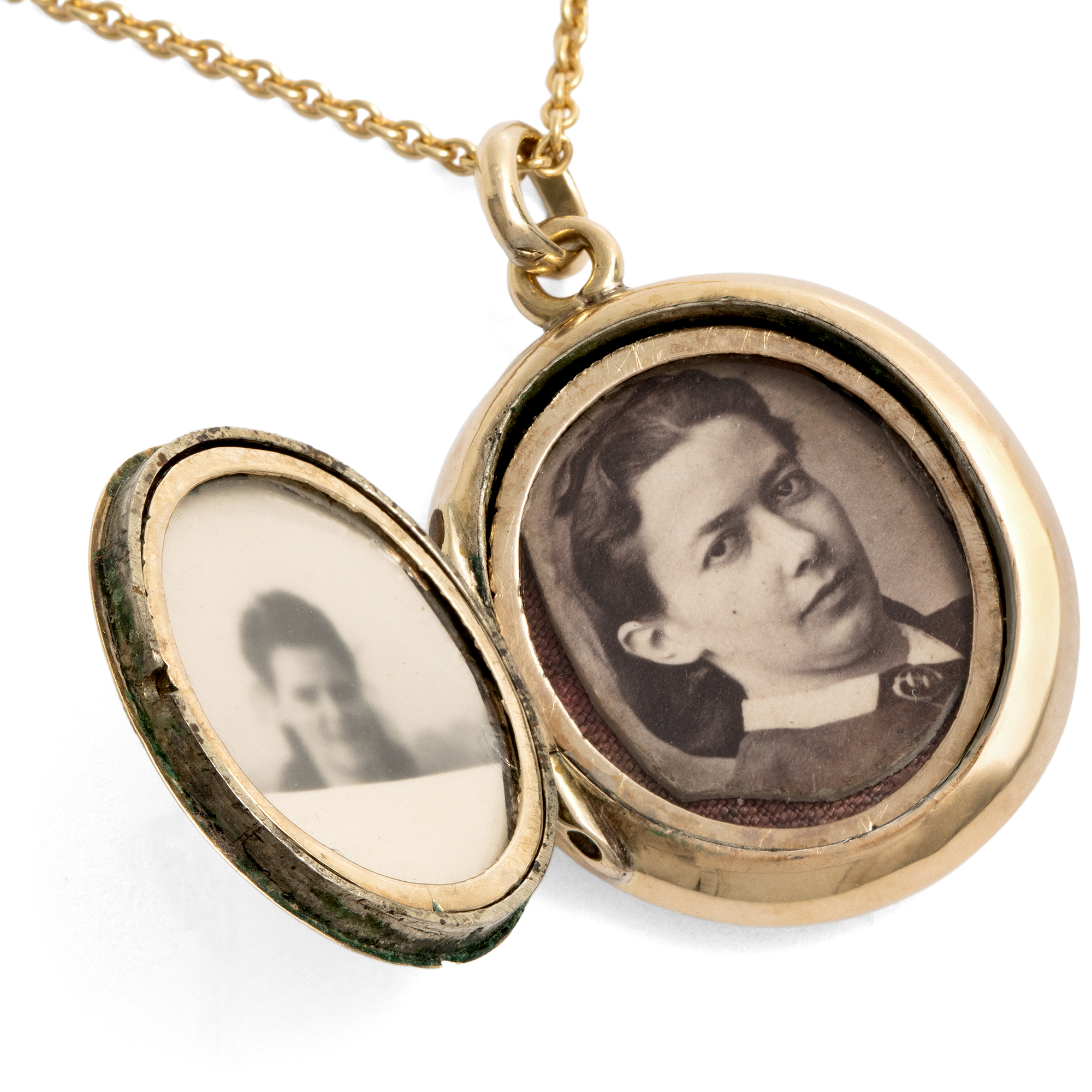 Antikes Medaillon als Anhänger aus Gold & Email, um 1880 Antikes Medaillon als Anhänger aus Gold & Email, um 1880