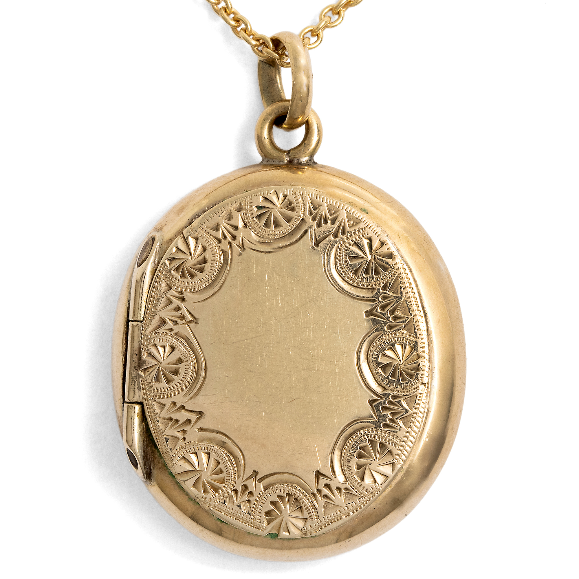 Antikes Medaillon als Anhänger aus Gold & Email, um 1880 Antikes Medaillon als Anhänger aus Gold & Email, um 1880
