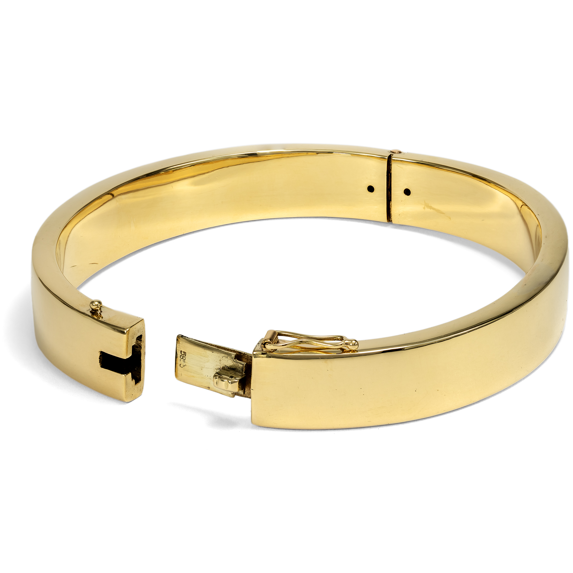 Zeitloser Armreif aus Gold von Louis Fiessler, Pforzheim um 1960 Zeitloser Armreif aus Gold von Louis Fiessler, Pforzheim um 1960