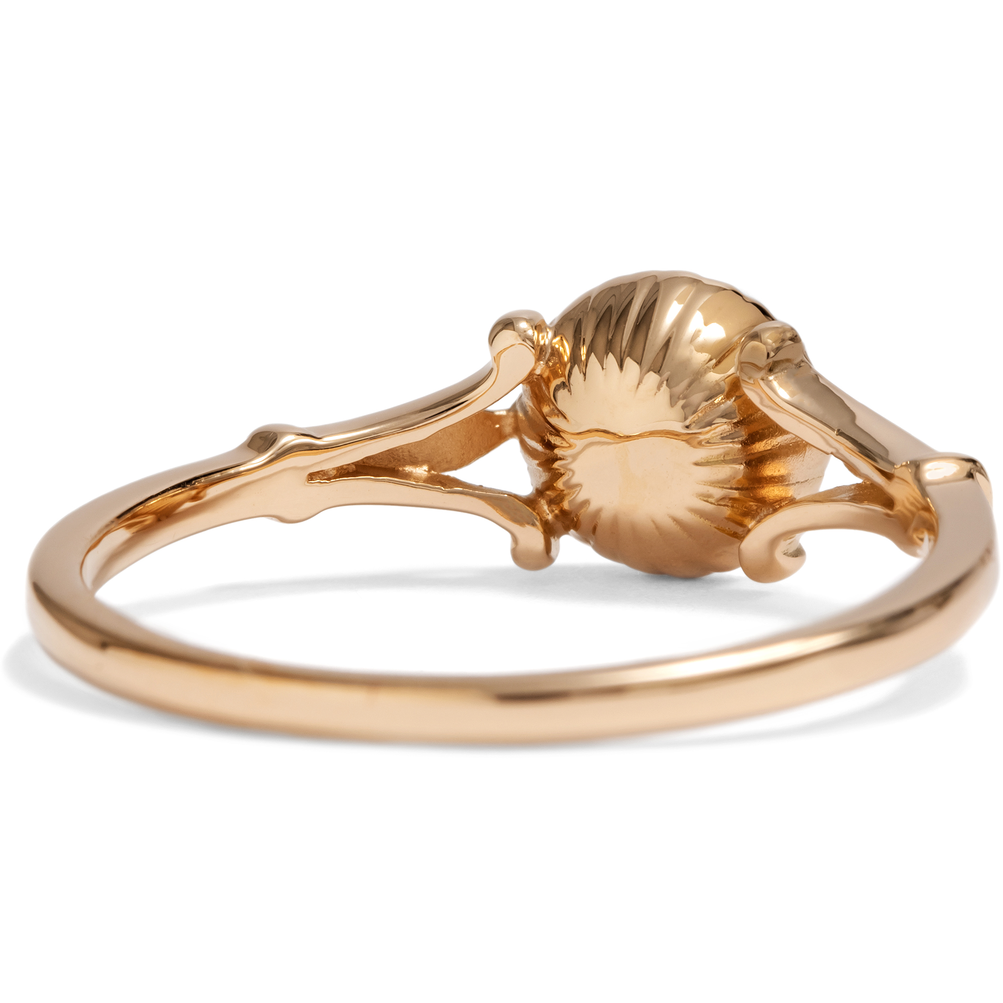 Romantischer Ring mit antikem „Old European Cut“ Diamant in Roségold, aus unserer Werkstatt Romantischer Ring mit antikem „Old European Cut“ Diamant in Roségold, aus unserer Werkstatt