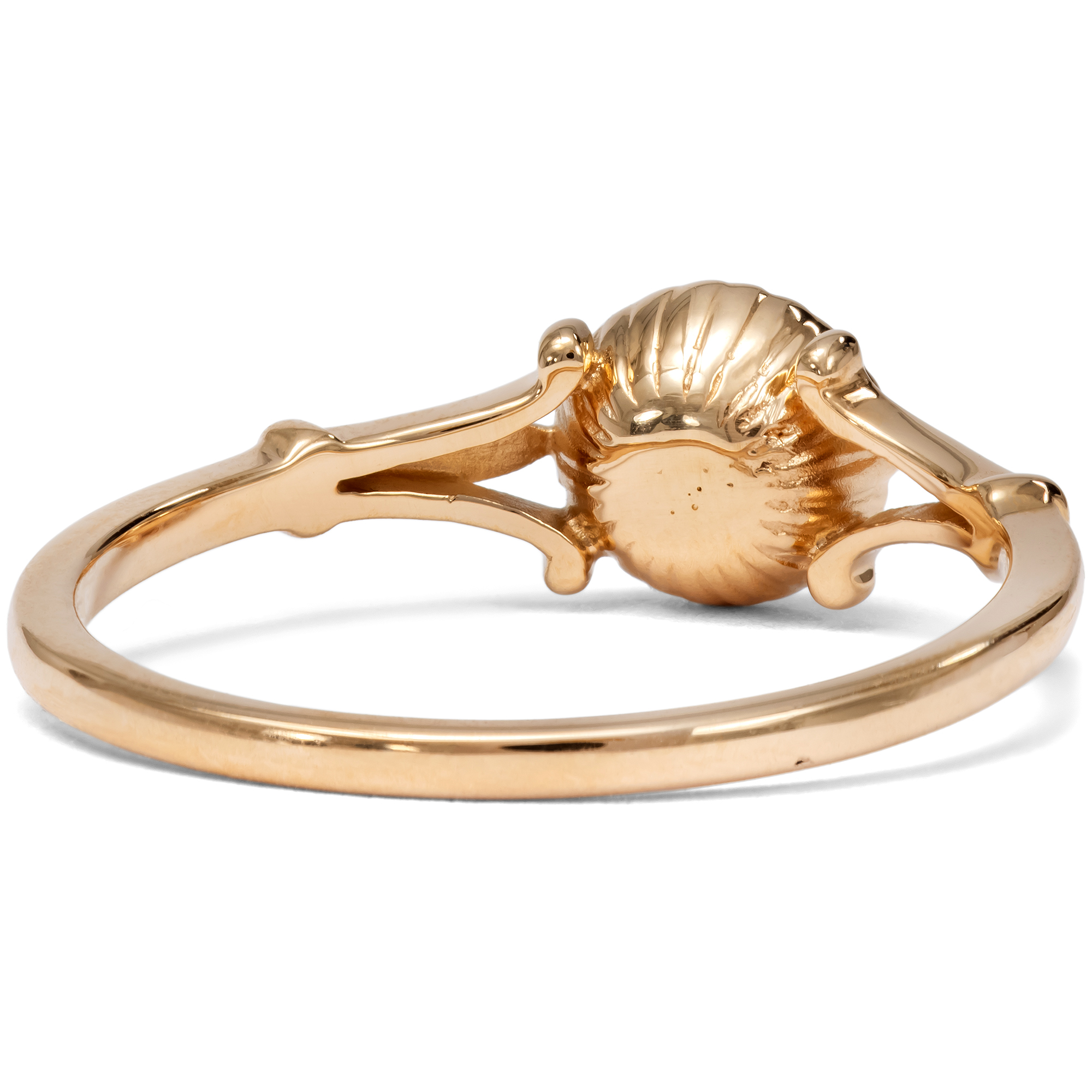 Romantischer Ring mit antikem „Old European Cut“ Diamant in Roségold, aus unserer Werkstatt Romantischer Ring mit antikem „Old European Cut“ Diamant in Roségold, aus unserer Werkstatt