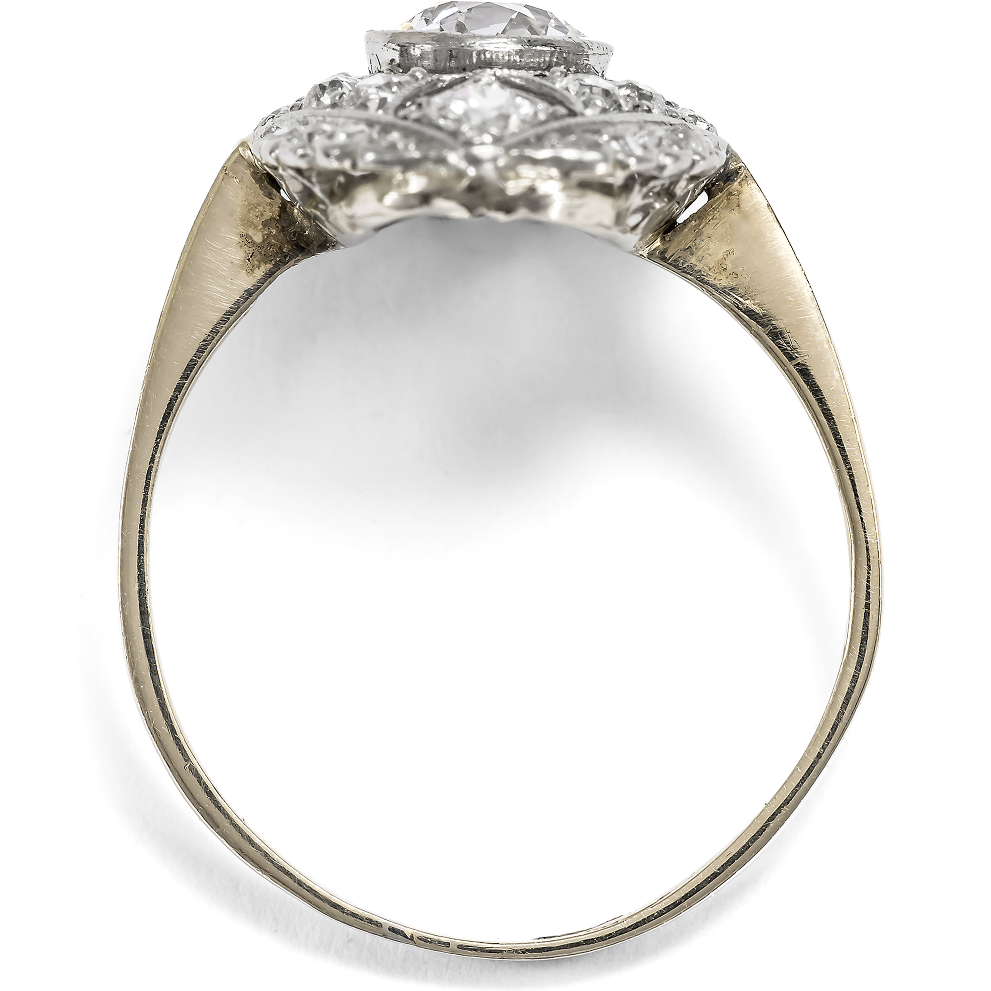 Eleganter Ring aus Weißgold und Platin mit 1,63 ct Diamanten, Wien um 1925 Eleganter Ring aus Weißgold und Platin mit 1,63 ct Diamanten, Wien um 1925
